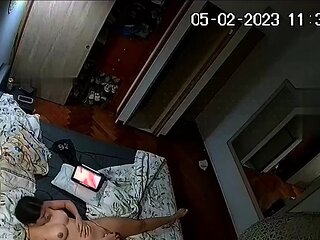 hcm latina teen stiff legs masturbation
