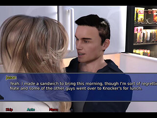 The office wife #2 Simon keeps looking up Stacy's skirt.