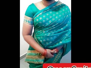 Fantasy Role About A Tamil Amma Wearing Green Saree and...