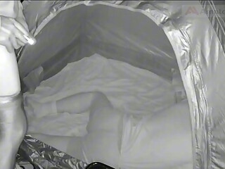 During his jog, a guy discovers a young camper and submits him - caught on night vision cam - part 1