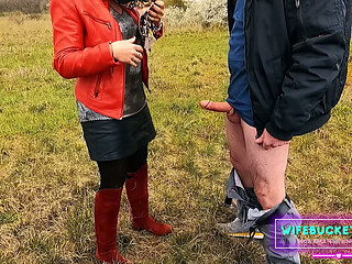 Wifebucket Amateurs - My mature wife drained my cock outdoors