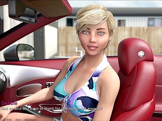 Newbie explores a hot visual novel with big boobed blonde
