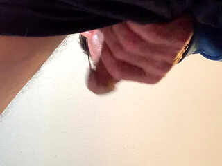 Cum on camera lens from jacking off to bareback video
