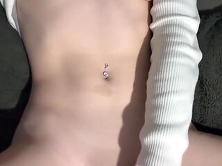 Rubbing and Fingering Myself Stretching My Tight Pussy