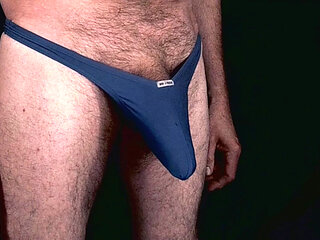 Long Cock Throbs in the Thong