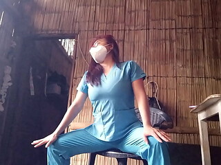 I JUST CAME BACK FROM WORK AT THE HOSPITAL AND I HAVE TO MASTURBATE TO SATISFY MY DESIRE FOR SEX. REAL NURSE PORN