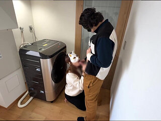 A Married Woman Who Has Sex While Washing