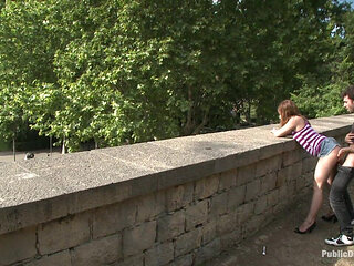 Adorable 18 year old is made to crawl on her knees, suck cock, and get ass pounded