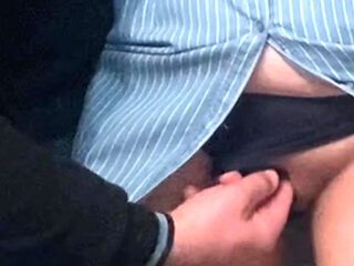 Old Man Perv Fingered Pussy in Subway