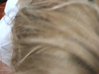 Preview - Blonde MILF dressed in white throatpie with sunglasses POV