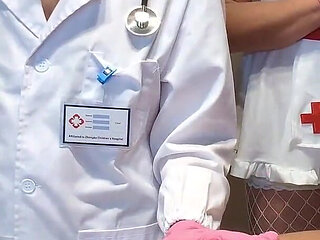 FFM Threesome - Doctor and Nurse Make Sick Patient Cum