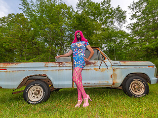 Giant Fake Tits Crossdresser Bts Photo Shoot Masturbation