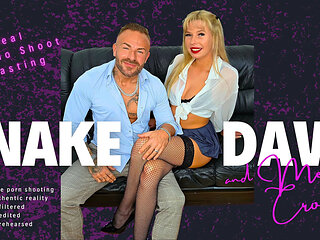 Real Porno Casting with Megan Crown and Snake Dave