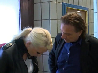 Hot Blonde Girl with Big Breasts Gets Fucked by a Stranger