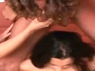 Threesome with Two Beautiful Sluts Fucked in Ass and Pussy