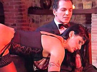 Orgy at the Count's House: 3 Sluts Get Ass-fucked in Doggy Style