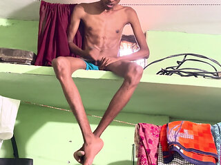 Indian desi boy masterbation in a room