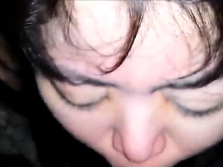Chubby Asian MILF's Blowjob and Facial