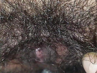 Fingering Her Hot Hairy Mature Pussy