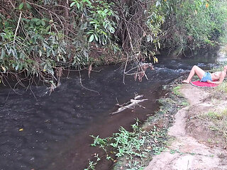 Gabi Sweet Surprise Sex in Jungle - Public Nude Encounter & Unexpected Blowjob