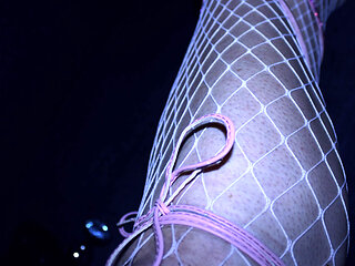 Horny April in Stockings and High Heels