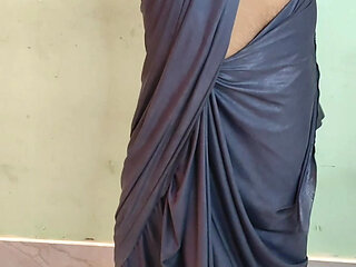 Indian bbw wife Saree blouse peticot nude dance