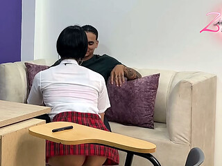 Office Discipline: Joining My Two Students In A Wild Threesome Session