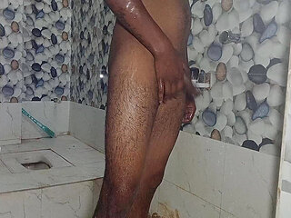 A boy from India goes to the state I masturbate in the bathroom itself