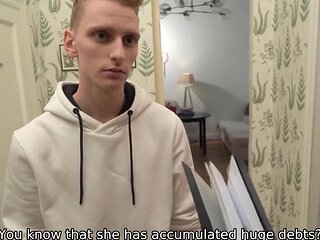 Controlling bf makes his gf pay his debts off with her cunt