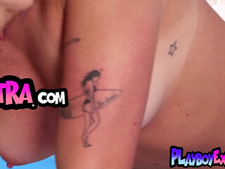 Bombastic brunette teen nurse Kelsey Joan taking off her slutty uniform