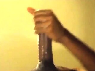 Black guy jacks off his big cock and cums hard