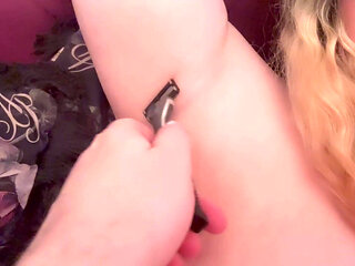 BBW Whore Has Her Hairy Armpits Shaved by Fuckbud