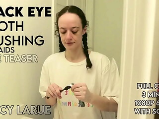 Black Eye Tooth Brushing in Braids