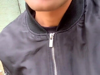 Straight Friend Left His Used Condom in Garden House so I Had His Cum, Put Condom on and Jerk off