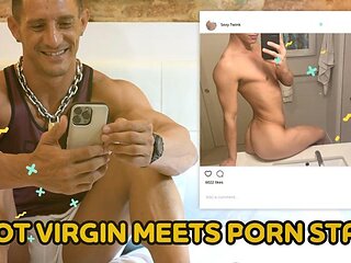 Muscular DILF Takes Virgin Twink For His First Anal Pounding!