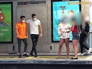 Two Hot Latina Babes Fuck Antonio Mallorca in Wild Foursome After Bus Stop Pickup