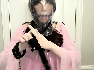 Female Mask Self Breathplay and Vibrator