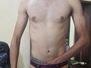 Got into the mood to tease removed my underwear myself and started thrustingand showing