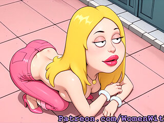 Futanari Francine Smith - Masturbating, Cumshots, Self Sucking