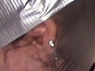 Hooded in Nylon, Blindfolded with Duct Tape, Facialized, and Cummed in Mouth