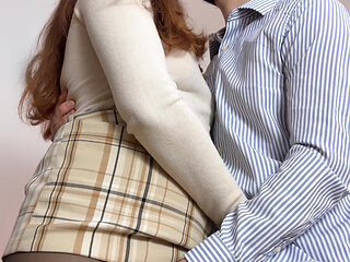 Sensual Office Foreplay Between Boss and Hot Secretary in Black Tights