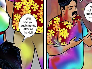 Velamma Episode 8 Holi Festival of Colours - Veena and Rajus Secret Desire