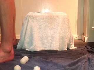 Solo gay anal play - Huge dildo's, socks and balls in ass