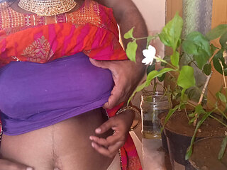 Hot housewife outside home