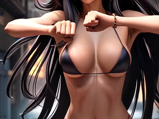 Indian cyberpunk girls funny fighter pose (Ai models)