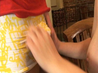 Amazing mature stepmom in white stockings fucked