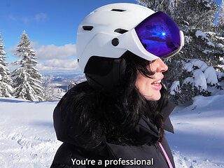 Ski Instructor Fucks Sexy Tattooed Girl In Doggy Style After Lessons