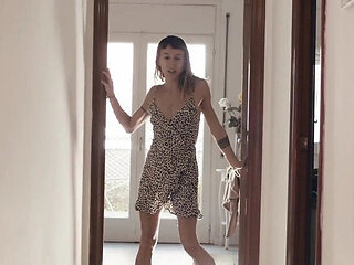 Magia Rosa Naked Walking - Amateur Latina Brunette with Small Tits