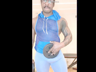 My final home gym session ends with a satisfying climax