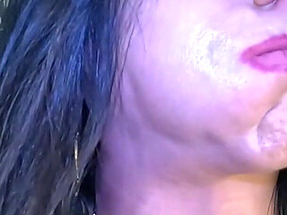 Breath Holding in Pantyhose & Shiny Bra - Puffy Cheeks, Red Face & Intense Struggle